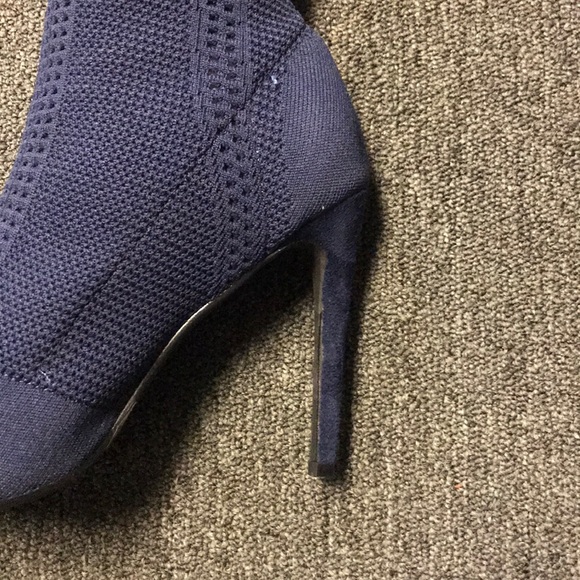 Blue open toe Thigh high boot - Picture 3 of 6